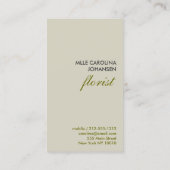 奇妙な花TAN/GRAY名刺 名刺 (裏面)