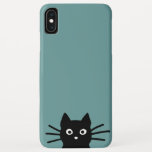 奇妙な覗き見する黒い子ネコ |猫おもしろい顔 iPhone XS MAXケース<br><div class="desc">奇妙な覗き見する黒猫の電話箱。さまざまな色おもしろいで利用可能な猫好きのためのiPhoneケース。このおもしろいの携帯電話のケースはパーソナライズされた、あなたのテキストと一緒に行うことができる。より多くの猫の電話アクセサリーや子猫ギフトのためのジェンのドードルカッコいいワールドを参照。</div>