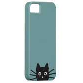 奇妙な覗き見する黒猫 |猫おもしろいの Case-Mate iPhoneケース (裏面/右)