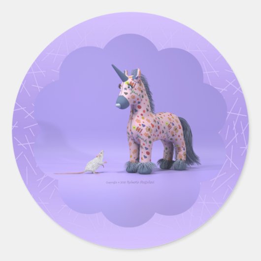 奇妙な遭遇クラシックラウンドステッカー ラウンドシール (正面)