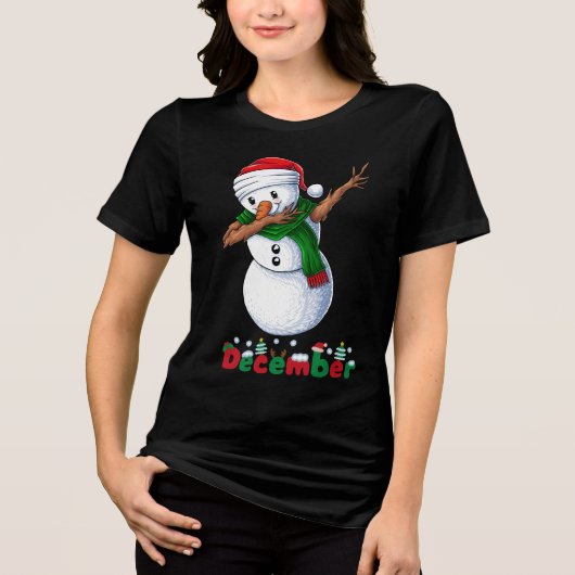 奇妙な雪だるまダンス トライブレンドＴシャツ (正面)