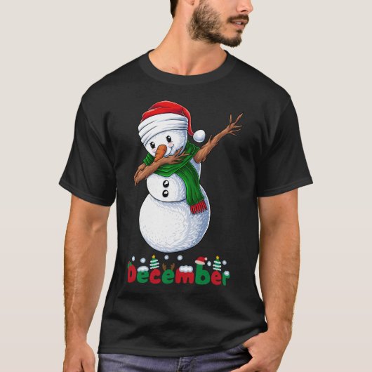 奇妙な雪だるまダンス Tシャツ (正面)