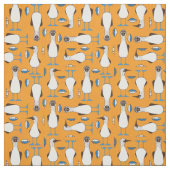 奇妙な青い足の鳥 ファブリック (見本)