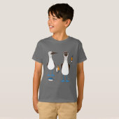 奇妙な青い足の Tシャツ (正面フル)