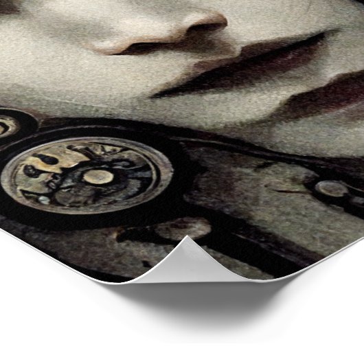 奇妙な顔シュール・アートのポスター ポスター (角)