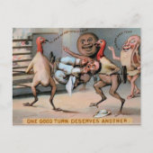 奇妙な食ビクトリアン品のクリスマス ポストカード (正面)