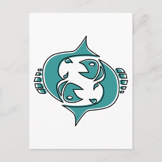 奇妙な魚類 ポストカード (正面)