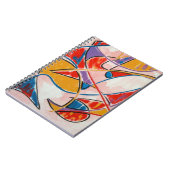 奇妙な魚-手塗り抽象美術 ノートブック (左側)