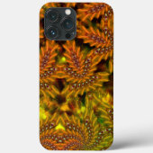 奇妙な黄色がかった万華鏡のように千変万化するパターンの抽象芸術画像 Case-Mate iPhoneケース (裏面)