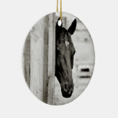 奇妙な黒い馬 セラミックオーナメント (右)