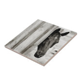 奇妙な黒い馬 タイル (側面)