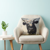 奇妙な黒アンガス牛枕 クッション (椅子)