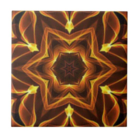 奇妙な/エキゾチックなデザイン03D～るつぼから～ タイル (正面)