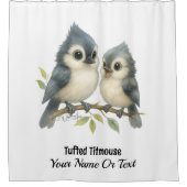 奇妙はっきりしたな房付きタイマウス シャワーカーテン (正面)