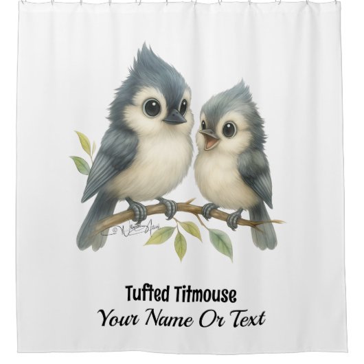 奇妙はっきりしたな房付きタイマウス シャワーカーテン (正面)