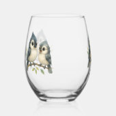 奇妙はっきりしたな房付きタイマウス ステムなしワイングラス (右)