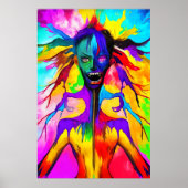 奇妙カラフルなポートレート | AI Art ポスター (正面)