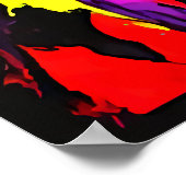 奇妙カラフルな悪魔ポートレート | AI Art ポスター (角)