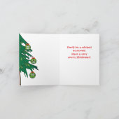 奇妙風変わりなおもしろいピクルクリスマスクリスマス シーズンカード (内部)