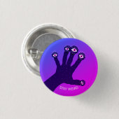 奇妙風変わりなおもしろい不気味さサイケデリックい 缶バッジ (正面&裏面)