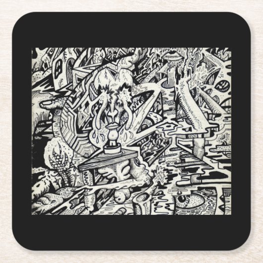 奇形 スクエアペーパーコースター (正面)