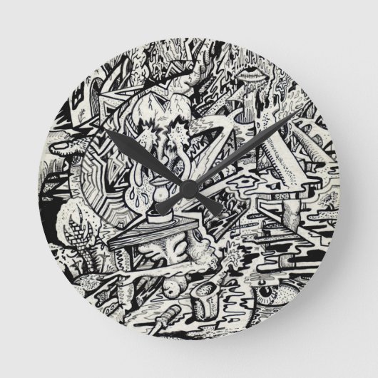 奇形 ラウンド壁時計 (正面)