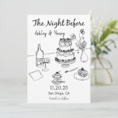 奇想天外な手描きのユニークな前夜祭 招待状 (スタンド正面)