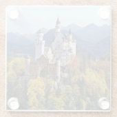 奇抜なノイシュワンシュタインは三つのうちのひとつである ガラスコースター (裏面)