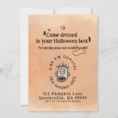 奇抜なハロウィーンモンスターコスチュームパーティー 招待状 (裏面)