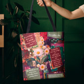 奇抜なボヘミアンのフローラパーソナライズされた詩 トートバッグ