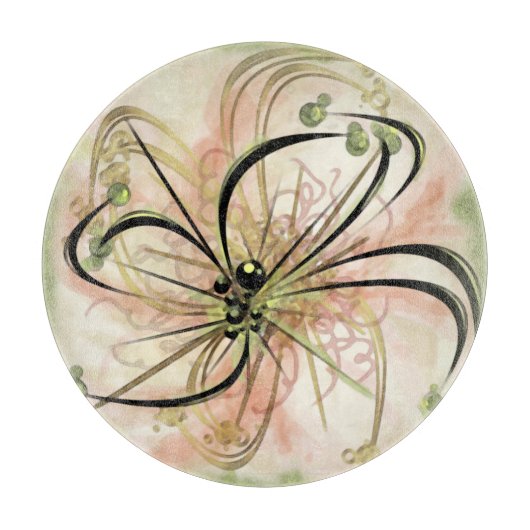 奇抜な花のチャキュテリーボード カッティングボード (正面)