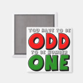 奇数の数が1おもしろい冷蔵庫用マグネット マグネット (正面/裏面)