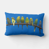 奇数の枕（青） ランバークッション (裏面)