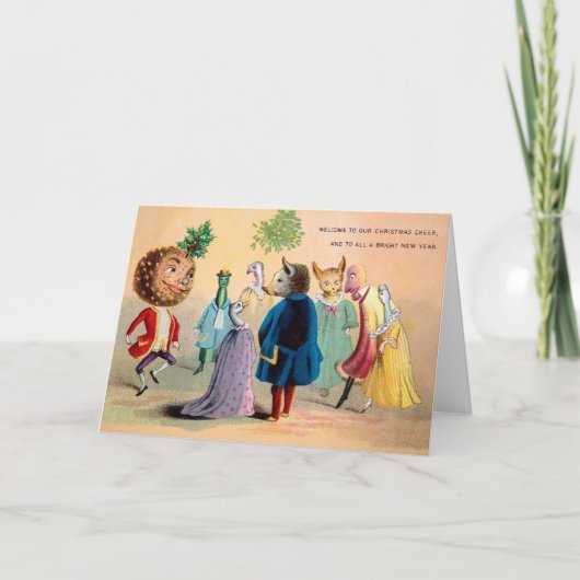 奇数ビクトリアンクリスマスパーティーカード シーズンカード (正面)