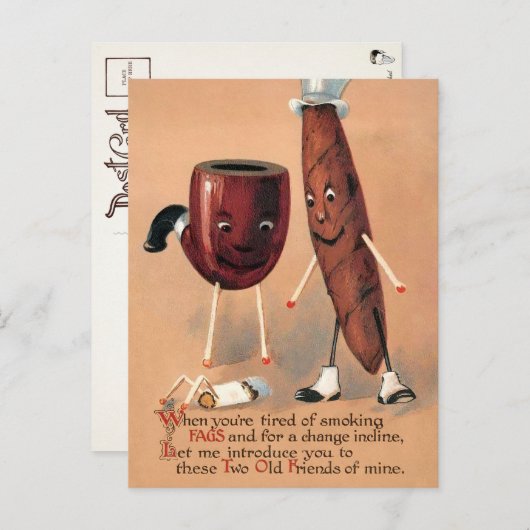 奇数ビクトリアン喫煙はがき ポストカード (正面/裏面)