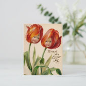 奇数ビクトリアン花顔復活祭はがき ポストカード (スタンド正面)