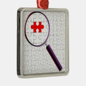 奇数ピース虫眼鏡 メタルオーナメント (右)