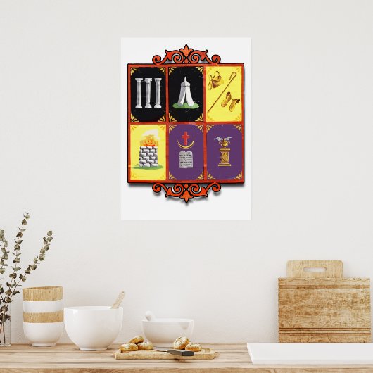 奇数フェローのエンブレマティック度グラフ ポスター (キッチン)