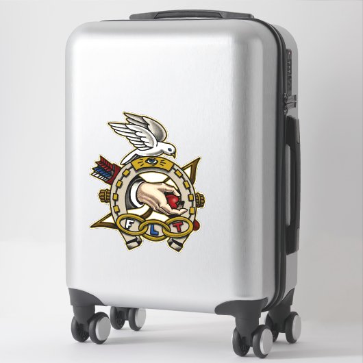 奇数フェロータトゥースタイル馬蹄五徳 シール (スーツケース)