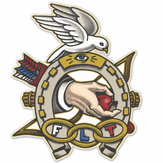 奇数フェロータトゥースタイル馬蹄五徳 シール (正面)