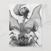 奇数ボーンフェローファンタジーゴシックスケルトンモンスターアート ポストカード (正面)