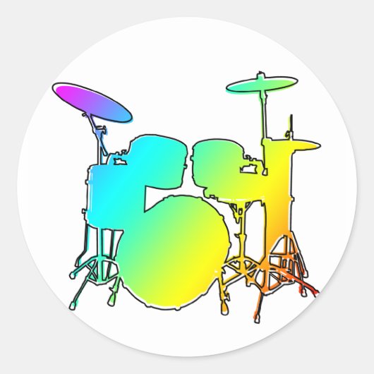 奇数レックスのドラム ラウンドシール (正面)