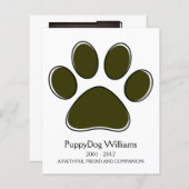 奇数レックスポーペットロス記念カード (正面/裏面)