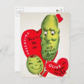 奇数ヴィンテージのバレンタイン葉書 ポストカード (正面/裏面)