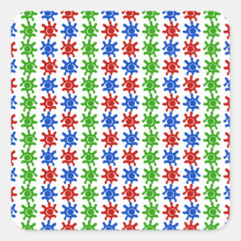 奇数抽象芸術パターンのシール スクエアシール