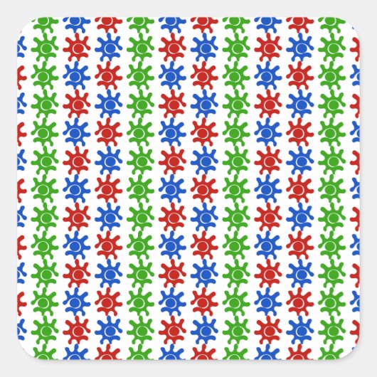 奇数抽象芸術パターンのシール スクエアシール (正面)