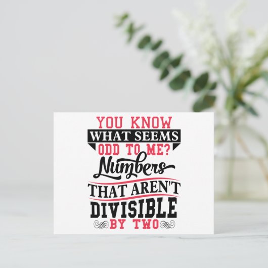 奇数数数数数数のPun数式先生はがき ポストカード (スタンド正面)