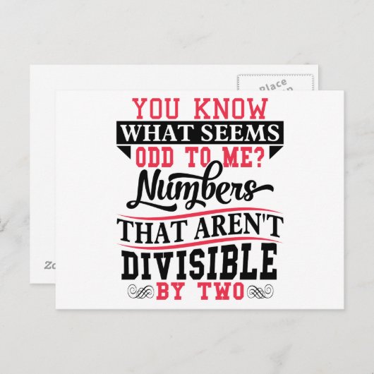 奇数数数数数数のPun数式先生はがき ポストカード (正面/裏面)