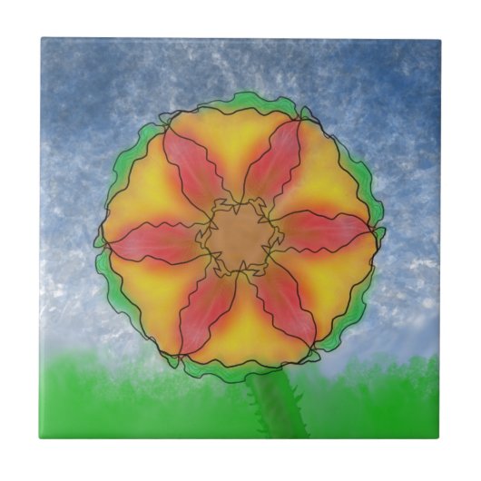 奇数花 タイル (正面)