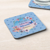 奇跡がやめ起こる前に |青いフローラ コースター (左側)